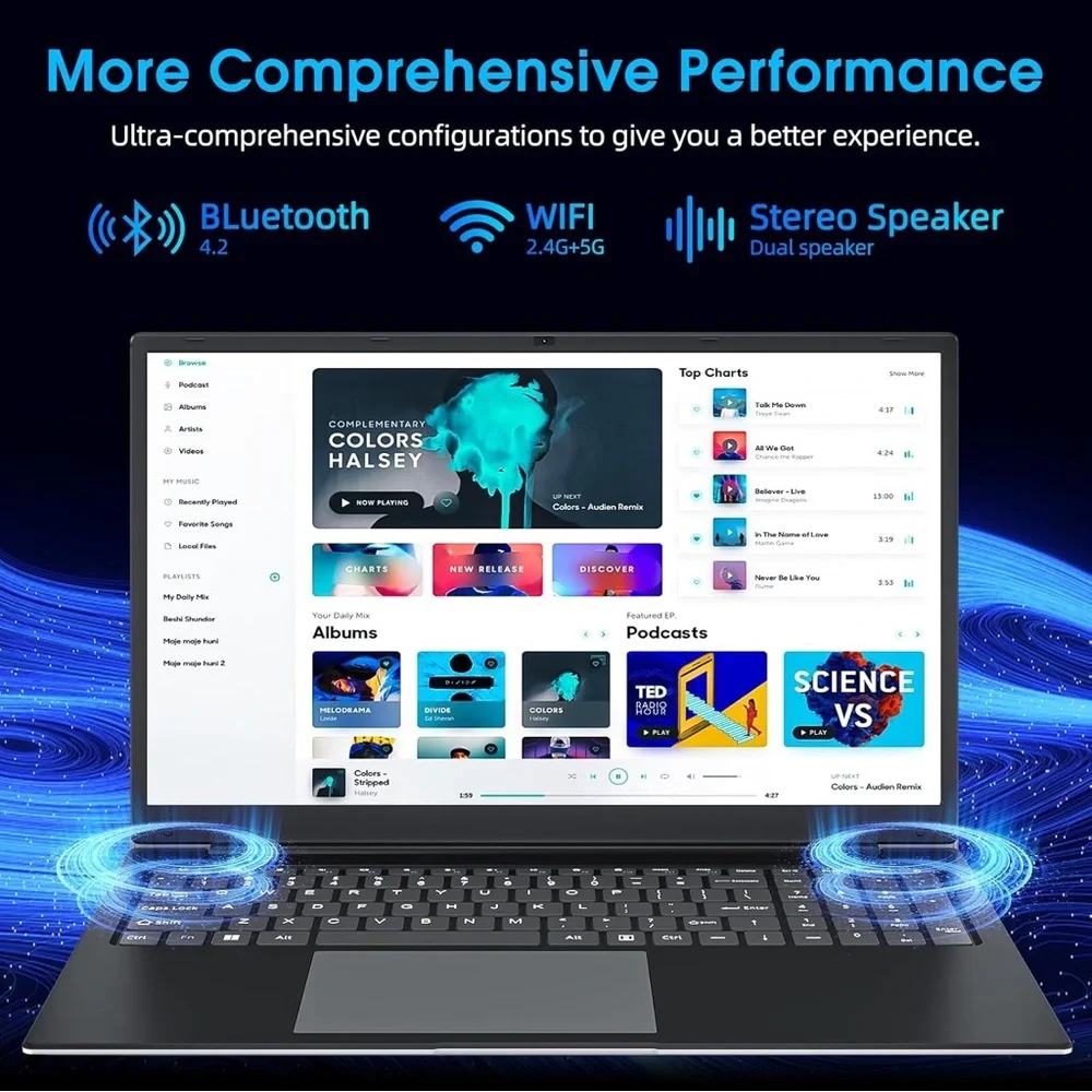 Gray 17.3-inch Laptop with Full HD Display and 8GB RAM